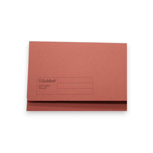 Picture of GUILDHALL CARDBOARD DOCUMENT WALLET PINK